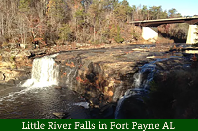 Little River Falls in Fort Payne Alabama