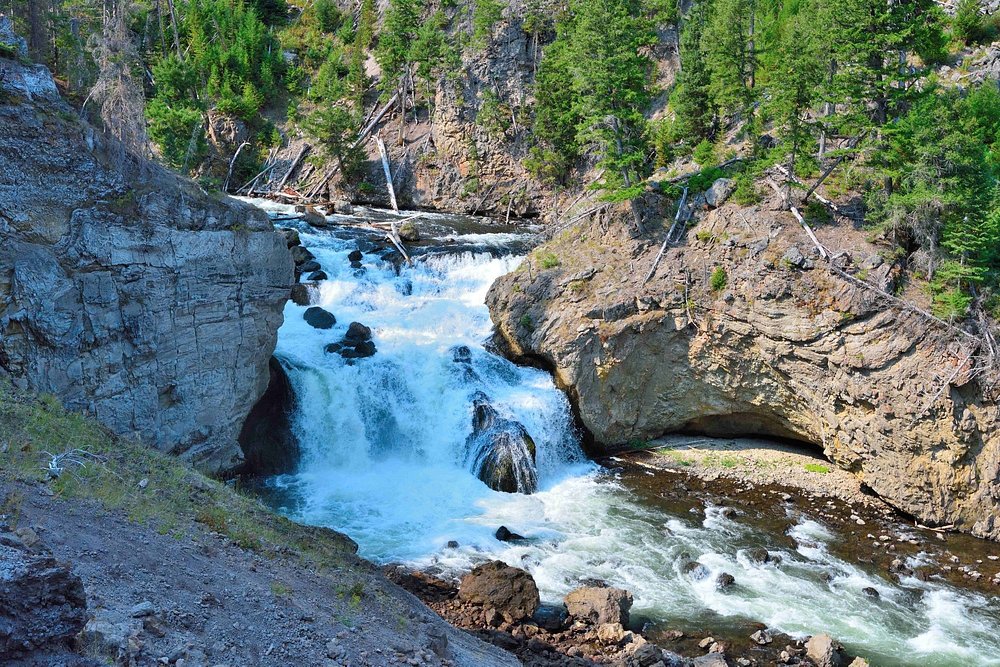 Firehole Canyon Falls - Yellowstone National Park - Wyoming