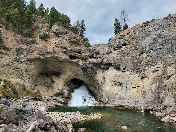 Natural Bridge Falls in Montana